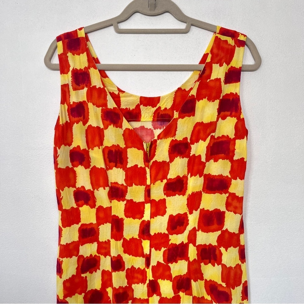 Jams World Vintage Shift Dress size 5 Colorful Print Sleeveless Fitted Summer - Picture 4 of 11